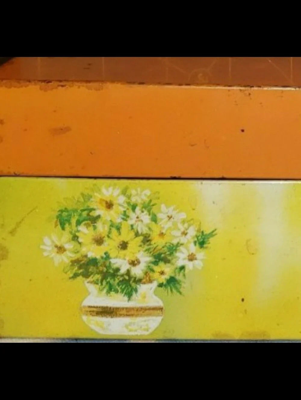 Vintage Ohio Art Metal Recipe Box With Floral Design